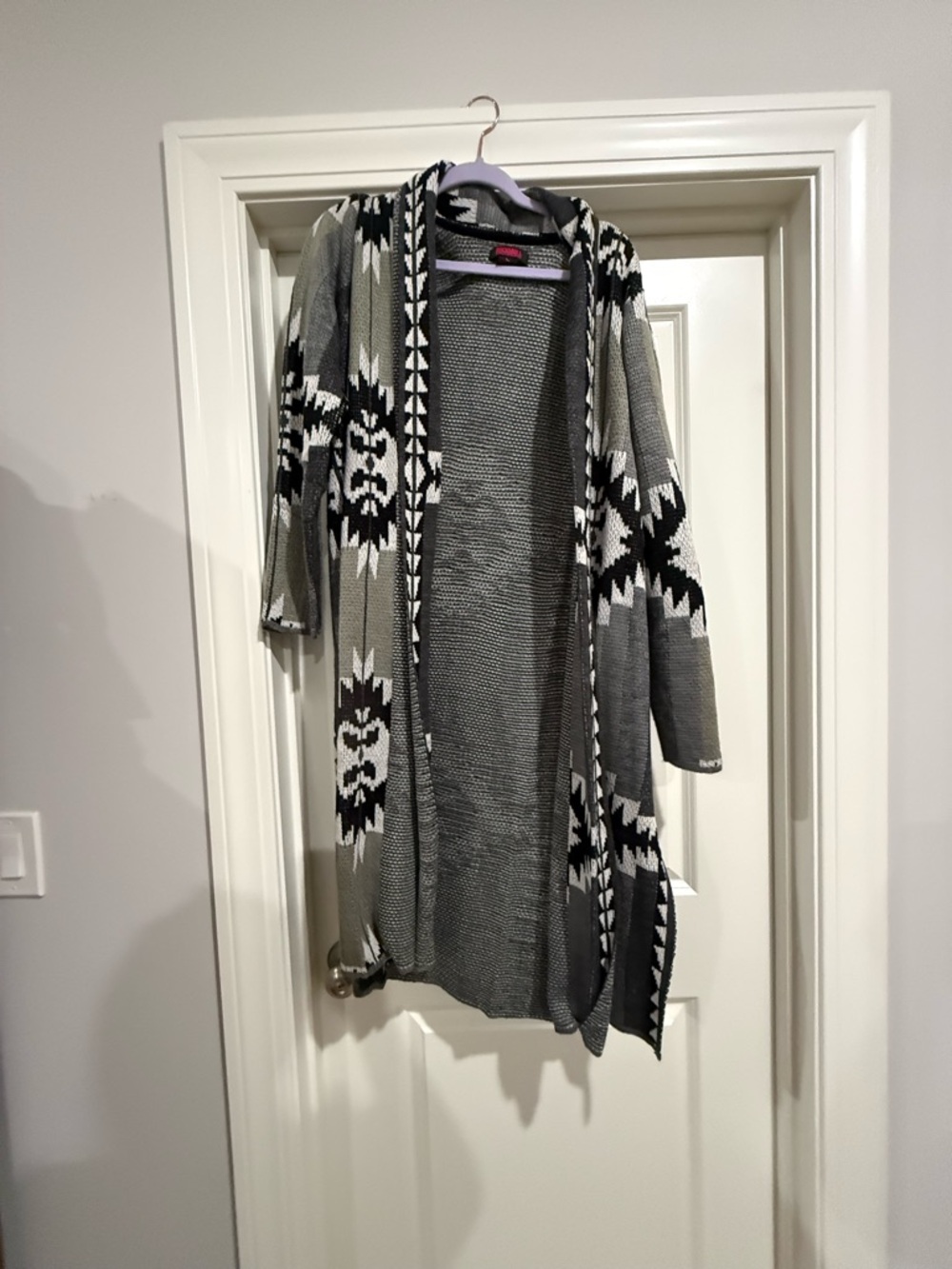 Rock & Roll Denim Women's Southwestern Print Duster Cardigan size L - Picture 2 of 9